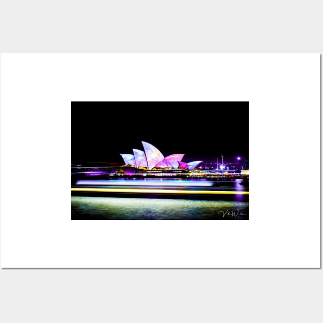 Sydney Opera House during the Vivid Festival. Wall Art by VickiWalsh